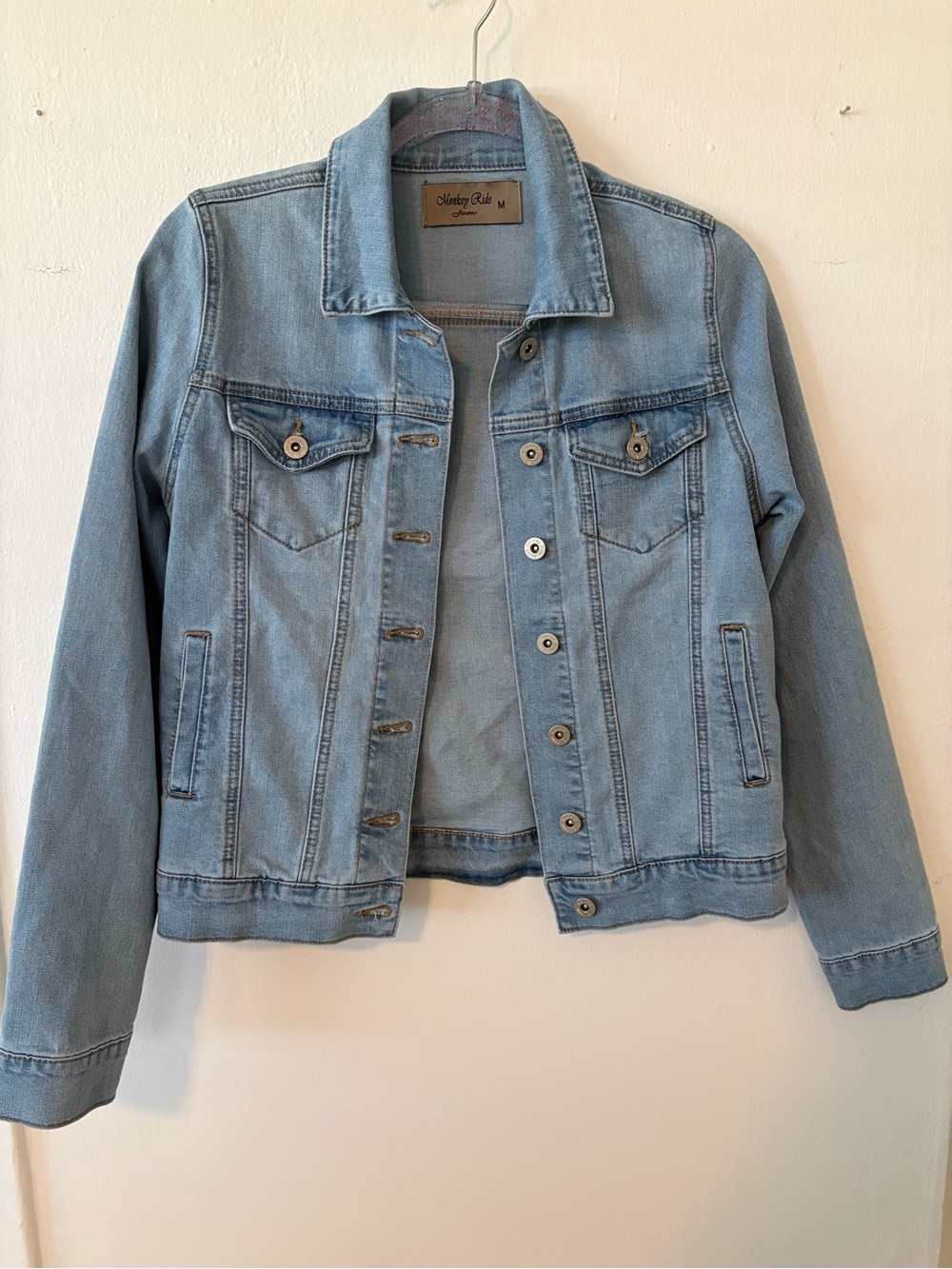 MONKEY RIDE Classic Light Blue Denim Jacket - Women's size M